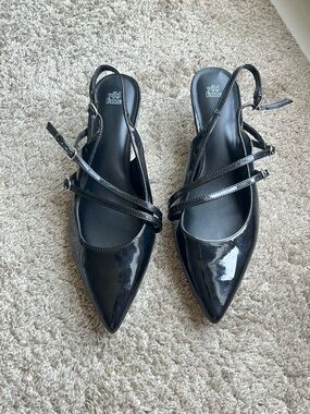 New without tags. Wild fable Black Patent Pointed Slingback Flats . Size 9.5
